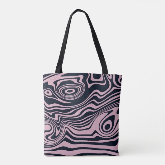 Abstracte Marble Waves artwork | Tote bag (Achterkant)
