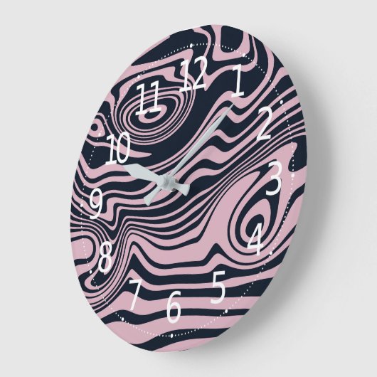 Abstracte Marble Waves artwork | Wandklok (Hoek)