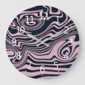 Abstracte Marble Waves artwork | Wandklok (Voorkant)