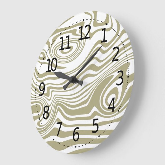 Abstracte Marble Waves artwork | Wandklok (Hoek)