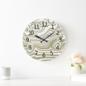 Abstracte Marble Waves artwork | Wandklok (Huis)