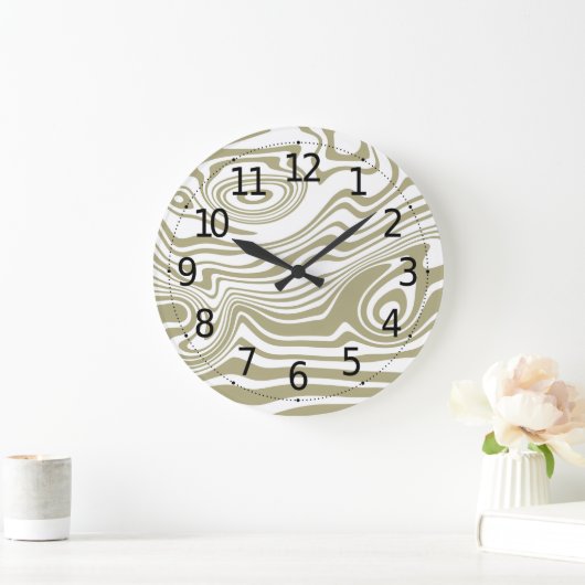 Abstracte Marble Waves artwork | Wandklok (Huis)