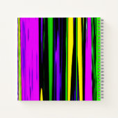 Abstracte Mardi Gras Strepen Notitieboek (Achterkant)