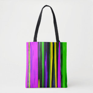 Abstracte Mardi Gras Strepen Tote Bag