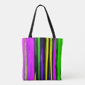 Abstracte Mardi Gras Strepen Tote Bag (Achterkant)