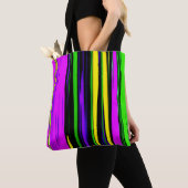Abstracte Mardi Gras Strepen Tote Bag (Dichtbij)