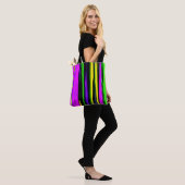 Abstracte Mardi Gras Strepen Tote Bag (Op model)