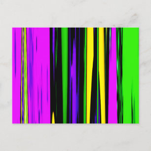 Abstracte mardi Gras Stripes Briefkaart