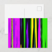 Abstracte mardi Gras Stripes Briefkaart (Voorkant / Achterkant)