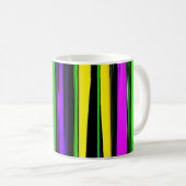 Abstracte mardi Gras Stripes Koffiemok (Voorkant rechts)