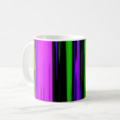 Abstracte mardi Gras Stripes Koffiemok (Voorkant links)
