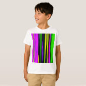 Abstracte mardi Gras Stripes T-shirt (Voorkant volledig)