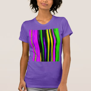 Abstracte mardi Gras Stripes T-shirt