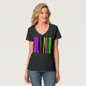 Abstracte mardi Gras Stripes T-shirt (Voorkant volledig)