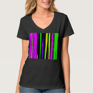 Abstracte mardi Gras Stripes T-shirt