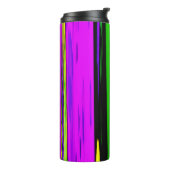 Abstracte mardi Gras Stripes Thermosbeker (Gedraaid links)