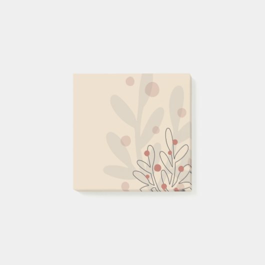 Abstracte maretak kerst vakantie ontwerp post-it® notes (Voorkant)