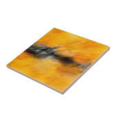 Abstracte marigold, grijs en verbrande citroen tegeltje (Zijkant)
