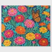 Abstracte Marigold Ma Cadeaupapier (Vlak)