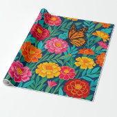 Abstracte Marigold Ma Cadeaupapier (Uitgerold)