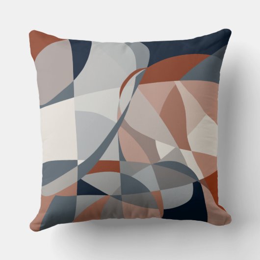 Abstracte marine en roest (XIV) Kussen (Achterkant)