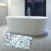 Abstracte marine Terrazzo Mosaic & Light Blue Patt