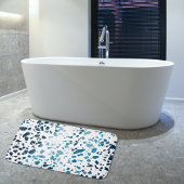 Abstracte marine Terrazzo Mosaic & Light Blue Patt Badmat