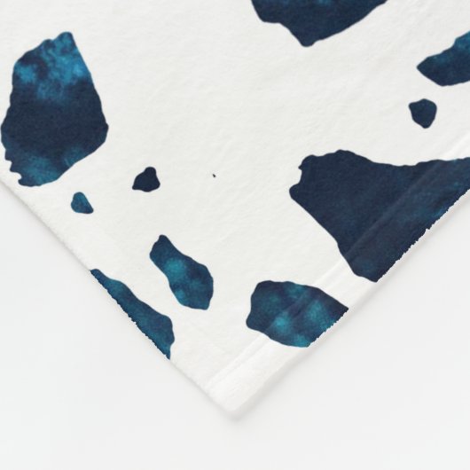 Abstracte marine Terrazzo Mosaic & Light Blue Patt Fleece Deken (Hoek)