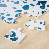 Abstracte marine Terrazzo Mosaic & Light Blue Patt Legpuzzel (Zijkant)