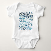 Abstracte marine Terrazzo Mosaic & Light Blue Patt Romper (Voorkant)
