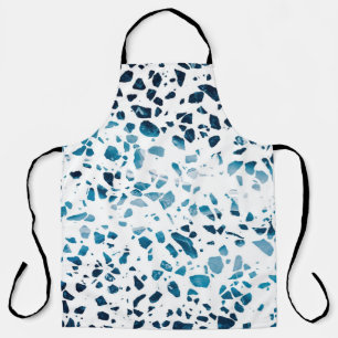 Abstracte marine Terrazzo Mosaic & Light Blue Patt Schort