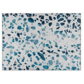 Abstracte marine Terrazzo Mosaic & Light Blue Patt Snijplank (Voorkant)