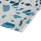 Abstracte marine Terrazzo Mosaic & Light Blue Patt Snijplank (Hoek)