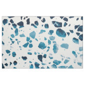 Abstracte marine Terrazzo Mosaic & Light Blue Patt Stof (Fat Quarter)