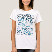 Abstracte marine Terrazzo Mosaic & Light Blue Patt T-shirt (Voorkant)