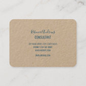 Abstracte marine Terrazzo Mosaic & Light Blue Patt Visitekaartje (Achterkant)