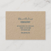 Abstracte marine Terrazzo Mosaic & Light Blue Patt Visitekaartje (Achterkant)