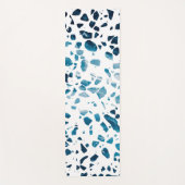 Abstracte marine Terrazzo Mosaic & Light Blue Patt Yogamat (Voorkant)
