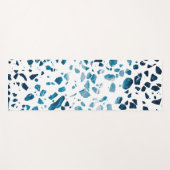 Abstracte marine Terrazzo Mosaic & Light Blue Patt Yogamat (Voorkant (horizontaal))