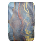 Abstracte marineblauw gouden Waterverf elegant mod Badmat (Voorkant Verticaal)