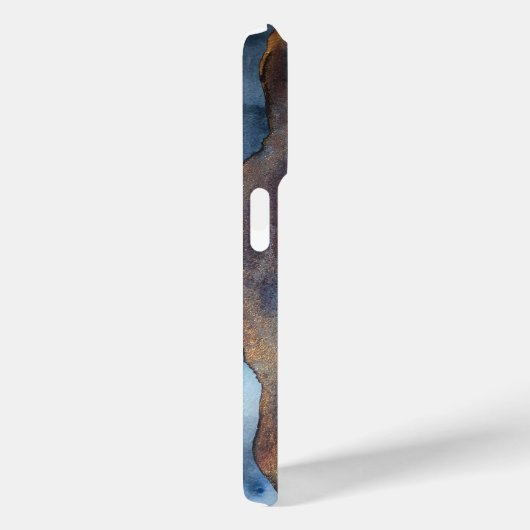 Abstracte marineblauw gouden Waterverf elegant mod Case-Mate iPhone Case (Achterkant / Rechts)