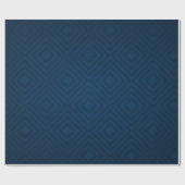 Abstracte marineblauw Rhombus Patroonstructuur Cadeaupapier (Vlak)