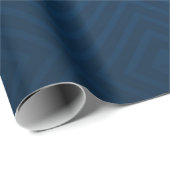 Abstracte marineblauw Rhombus Patroonstructuur Cadeaupapier (Rol Hoek)