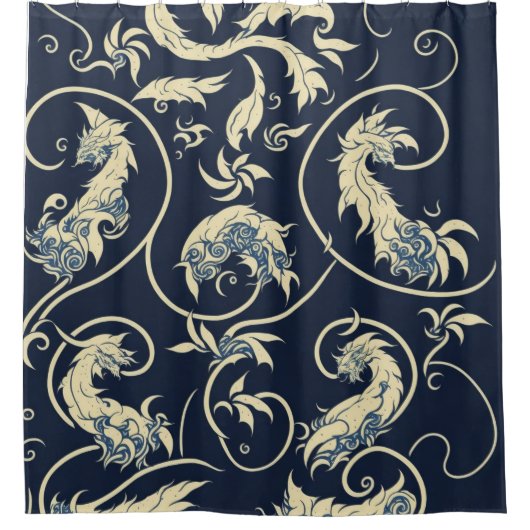 abstracte marineschok en ingewikkelde minimumkunst douchegordijn (Voorkant)