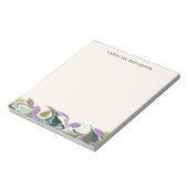 Abstracte marmer Art Paars Groen, op maat gemaakt Notitieblok (Linkerzijde)