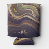 Abstracte marmer en glitter blikjeskoeler (Voorkant)