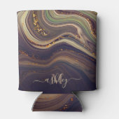 Abstracte marmer en glitter blikjeskoeler (Achterkant)