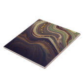 Abstracte marmer en glitter tegeltje (Zijkant)