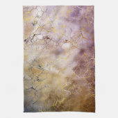 Abstracte marmer- en kwartskristalstructuur theedoek (Verticaal)