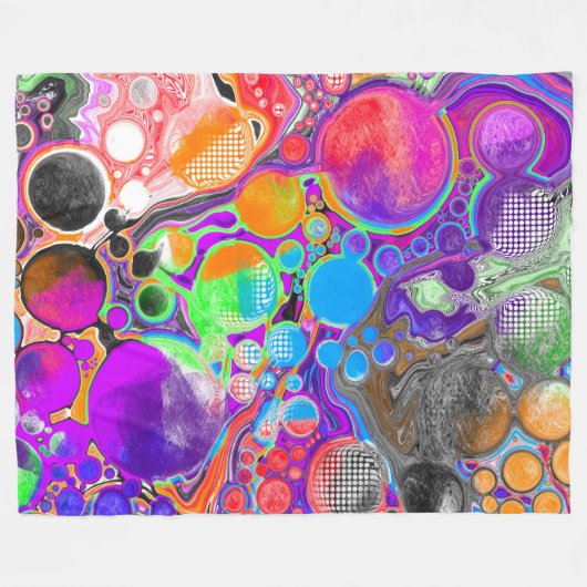Abstracte marmer Fluid Art Fleece (Voorkant (Horizontaal))